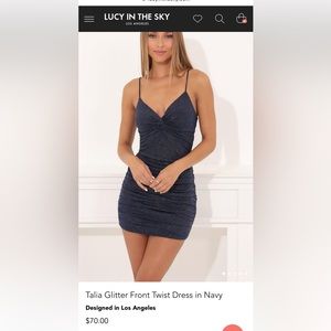 Sparkly navy blue Lucy in the sky dress